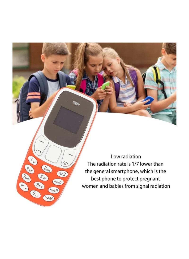 L8STAR - Smallest Mobile Phone BM10 Tiny Mini Mobile with Voice Changer Hands Free Bluetooth Dialer Phone for Students Support Dual SIM Card (Orange) - Image 1