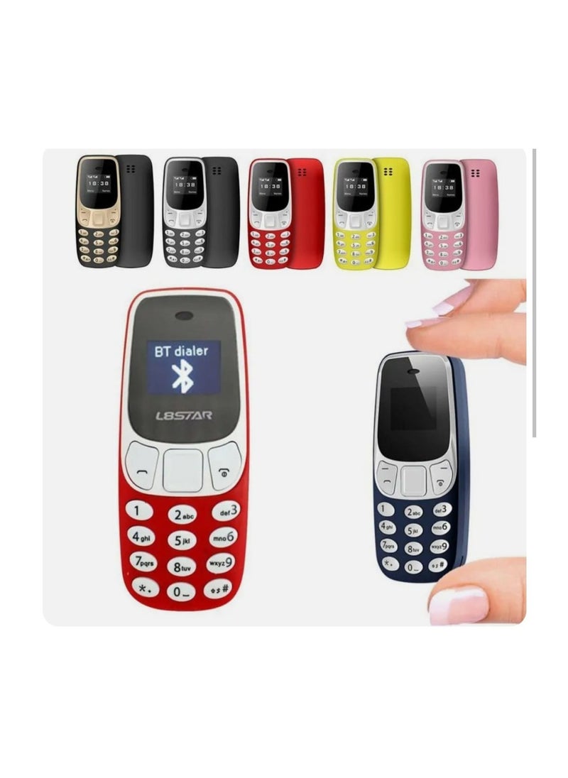L8STAR - Smallest Mobile Phone BM10 Tiny Mini Mobile with Voice Changer Hands Free Bluetooth Dialer Phone for Students Support Dual SIM Card (Orange) - Image 1