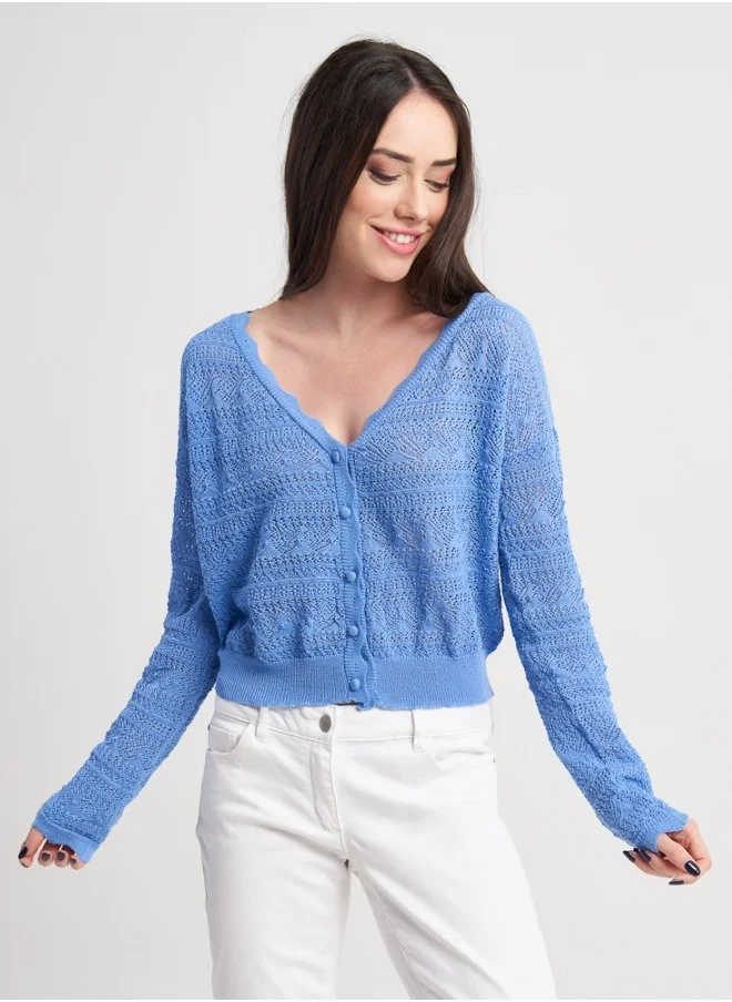 HaILYS Blue Knit Cardigan