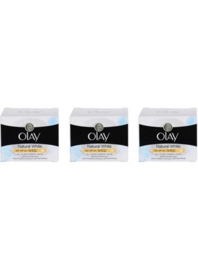 Olay 3 pieces natural white cream 50 ml all in 1 DAY  - Image 1