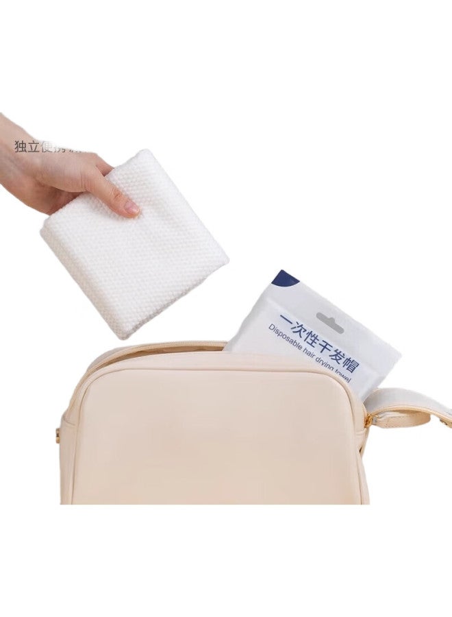 Sometimes Light Disposable Hair Drying Cap, Super Absorbent, Quick-Drying, Portable, Double-Layered, Thickened Shower Cap, For Washing And Drying Hair, Hair Wrap, 2 Pieces - Image 2