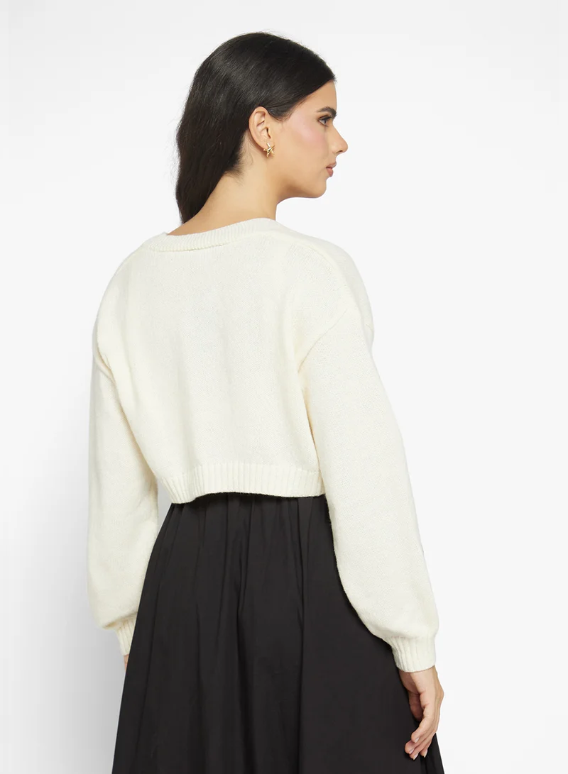 جينجر Gingerbread Detail Knitted Cardigan