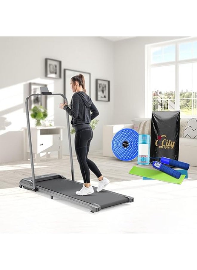 City Treadmill Multi Func -CITY STAR Track Folding FITNESS - 5 years warranty- DC motor- max user weight 120KG - 2HP- 51CM * 110 CM - With Semi-Automatic Lubrication, LCD Display, Home Use  - Image 5