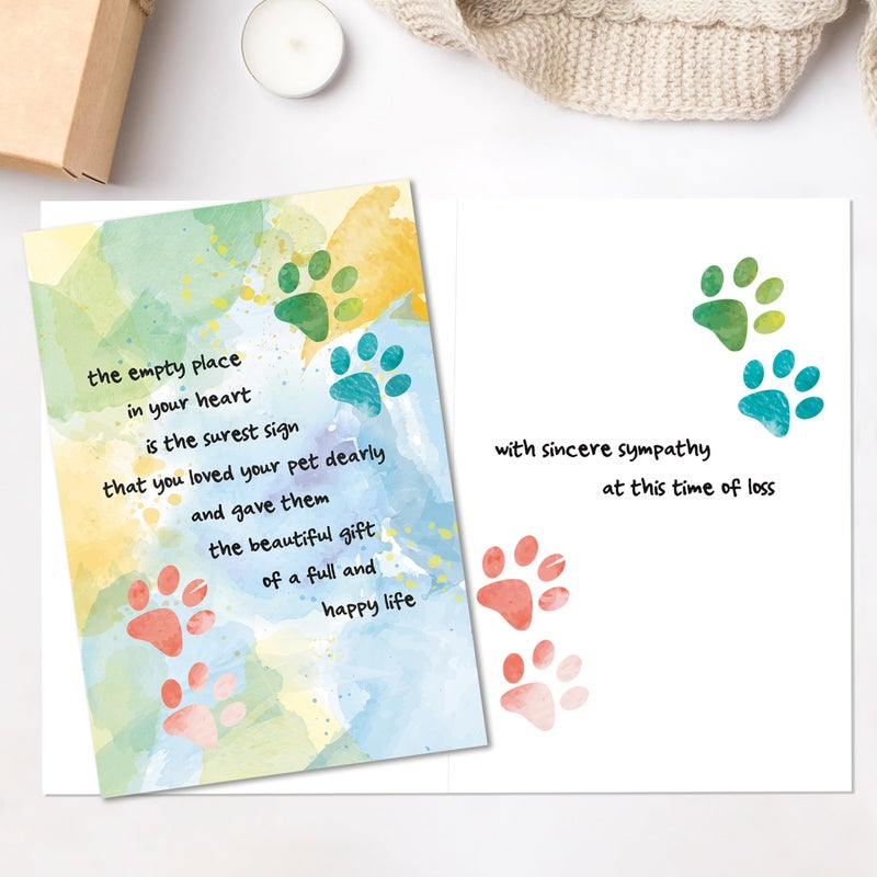 IDU Pet Sympathy Card for Dog Cat,Loss of Dog Cat Sympathy Gift,Pets Memorial Gifts,Pet Loss Sympathy Gift,Pets Bereavement Gifts with Heartfelt Healing Message Design - Image 2