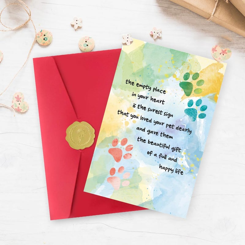 IDU Pet Sympathy Card for Dog Cat,Loss of Dog Cat Sympathy Gift,Pets Memorial Gifts,Pet Loss Sympathy Gift,Pets Bereavement Gifts with Heartfelt Healing Message Design - Image 5
