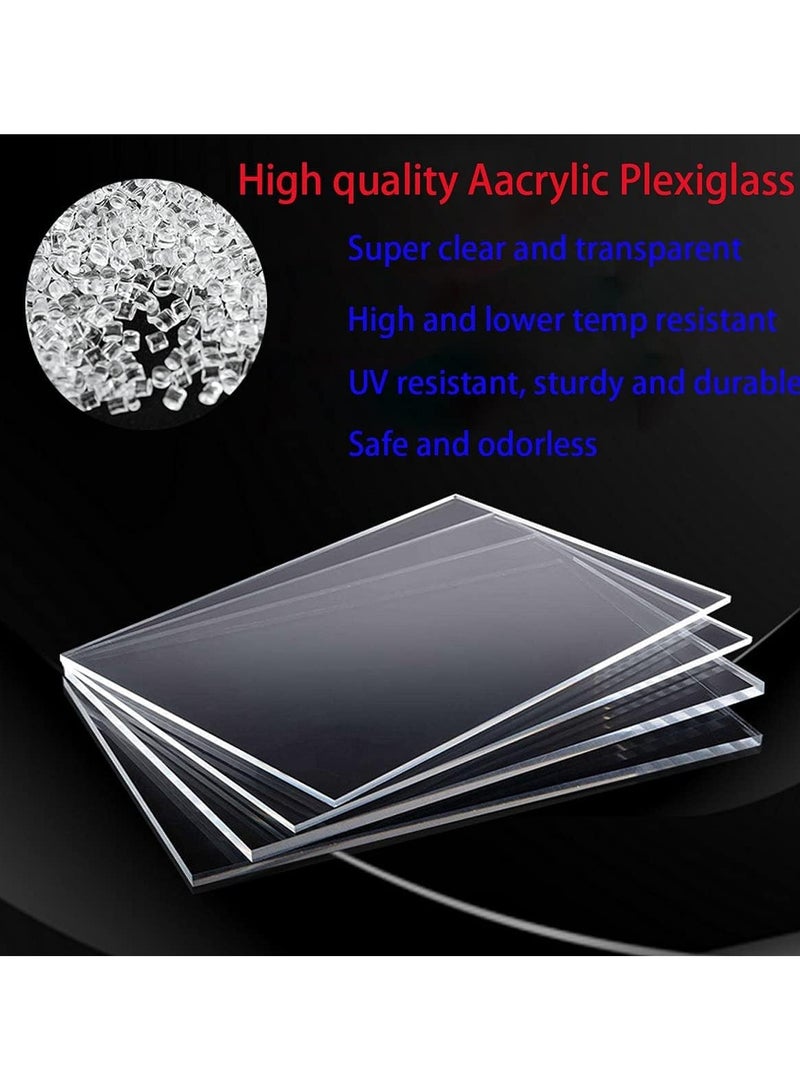 TPGP 10pcs Acrylic Sheet 1mm Clear Acrylic Plexiglass Plastic Sheets for Crafts, 1mm Acrylic Plastic Sheet for Painting, Picture Frame, Printing etc(15 x 10cm)  - Image 3