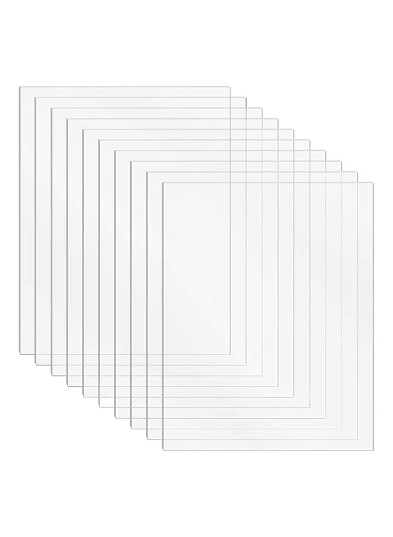 TPGP 10pcs Acrylic Sheet 1mm Clear Acrylic Plexiglass Plastic Sheets for Crafts, 1mm Acrylic Plastic Sheet for Painting, Picture Frame, Printing etc(15 x 10cm)  - Image 1