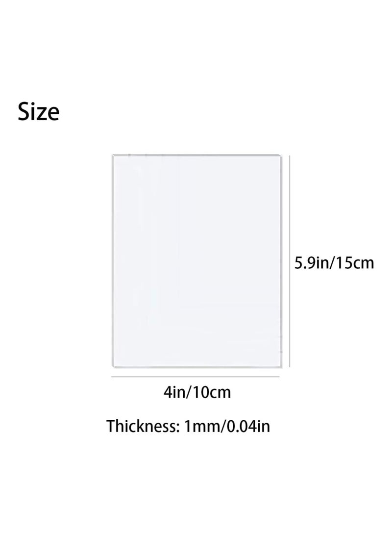 TPGP 10pcs Acrylic Sheet 1mm Clear Acrylic Plexiglass Plastic Sheets for Crafts, 1mm Acrylic Plastic Sheet for Painting, Picture Frame, Printing etc(15 x 10cm)  - Image 2