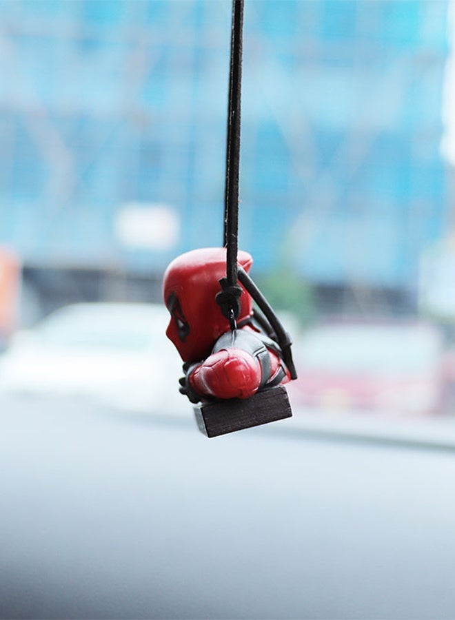 Little  Deadpool Car Decoration Accessories Car Mirror Suspension Accessories Car Mirror Suspension Accessories Personalized Car Rear View Mirror Pendant for Car Interior Decoration - Image 3