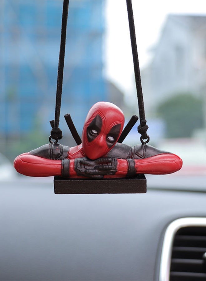 Little  Deadpool Car Decoration Accessories Car Mirror Suspension Accessories Car Mirror Suspension Accessories Personalized Car Rear View Mirror Pendant for Car Interior Decoration - Image 5