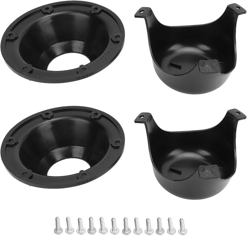 RV ing Vent Replacement, 2 Pack Black ABS Pla Cover Kit for Totorhome Roof Sewer, Roof Vent with Base and Ss, to Inl RV Access - Image 1
