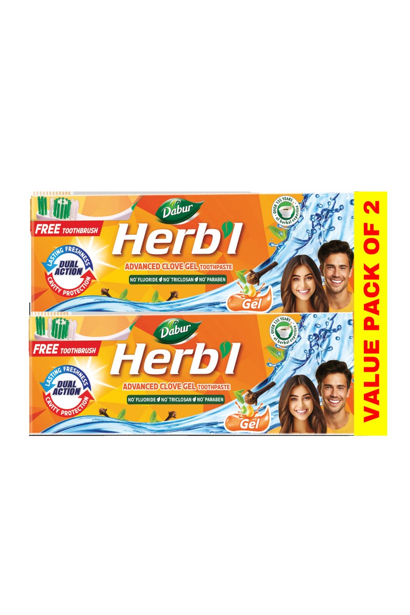 Dabur معجون أسنان جل القرنفل المتقدم بالأعشاب عبوة من 2 - Image 1