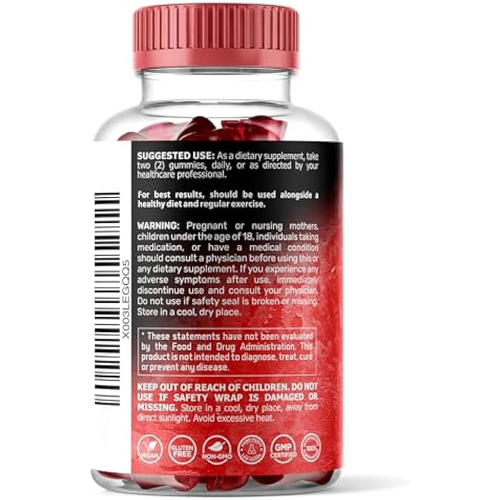 WELLNESS LABSRX Magnesium Glycinate Gummies, 1000 mg - Magnesium Supplement to Support Relaxation, Heart Health - Chewable Calm Magnesio Gummies for Adults, Glicinato De Magnesio - Strawberry Flavor - Image 3
