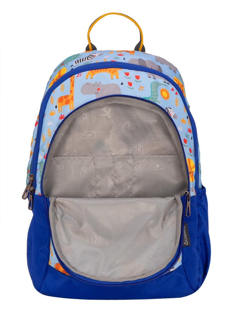 COSMUS KIDO ANIMO Printed School Bag Royal Blue 20L - 16 inches Kids Polyester Backpack ideal for Boys and Girls of Age Group 2-5 yrs | Small Students Daypacks - Image 5