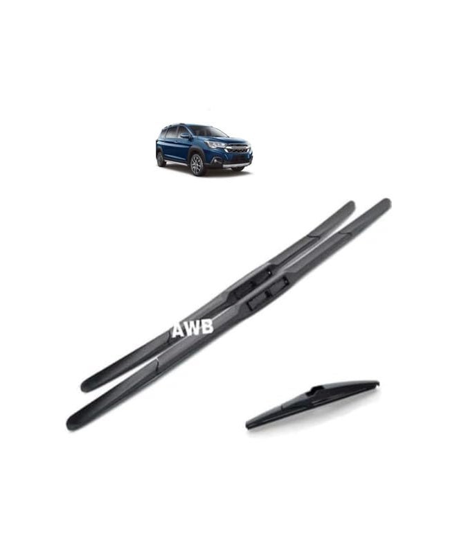 AWB® Hybrid Wiper Blades Front With Rear Wiper Blade Set Compatible with Maruti XL6 24"+16"+10"(Pack of 3) - Image 1