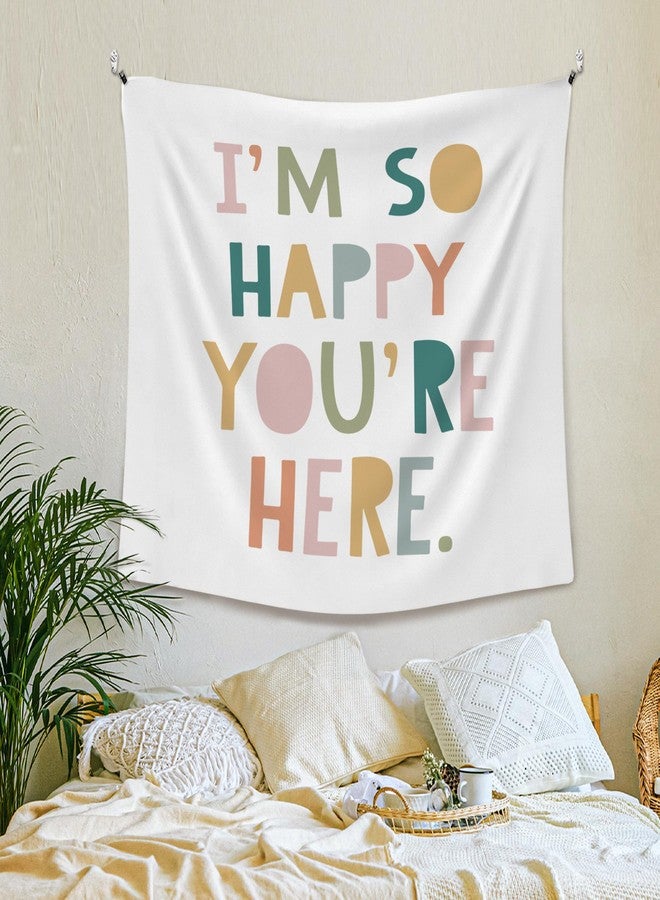 XLDLIOO I'm So Happy You're Here Classroom Wall Tapestry, Inspirational Boho Wall Tapestry Hanging for Bedroom, Educational Welcome Tapestries Wall Decor Art for Kids Dorm Living Room Party 60x50in - Image 4