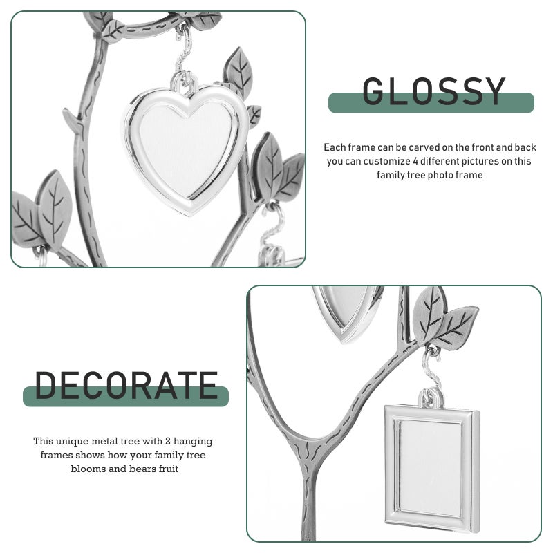 1Set Photo Display Tree Decor DIY Photo Frame Pendant Home Adornment - Image 2