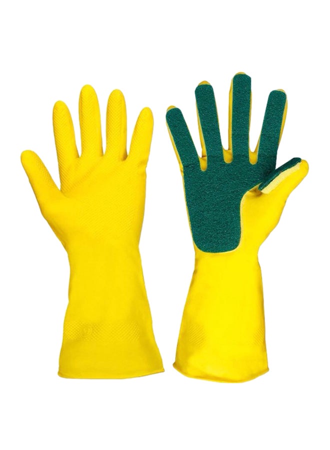 Rubber Dishwashing Gloves Yellow 0.11kg - Image 1