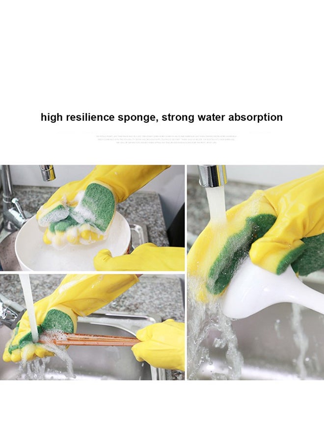 Rubber Dishwashing Gloves Yellow 0.11kg - Image 2