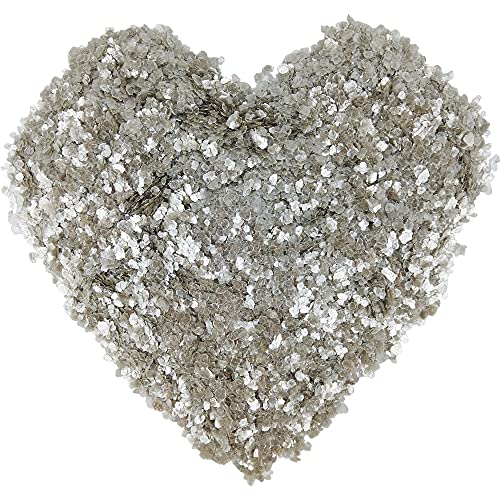 TWINKLING Natural Colored Mica Flakes, Gilding Flake, Mica Flakes Glitter Leaf for DIY Resin Art Crafts, Nail Art, Painting,Jewelry Making, 2-4mm, 150g/5.3oz. (Pure White) - Image 4