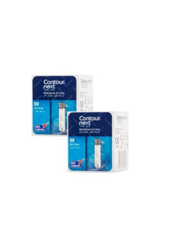 Contour Next Blood Glucose Test Strips, 50 Strips, 2 Packs