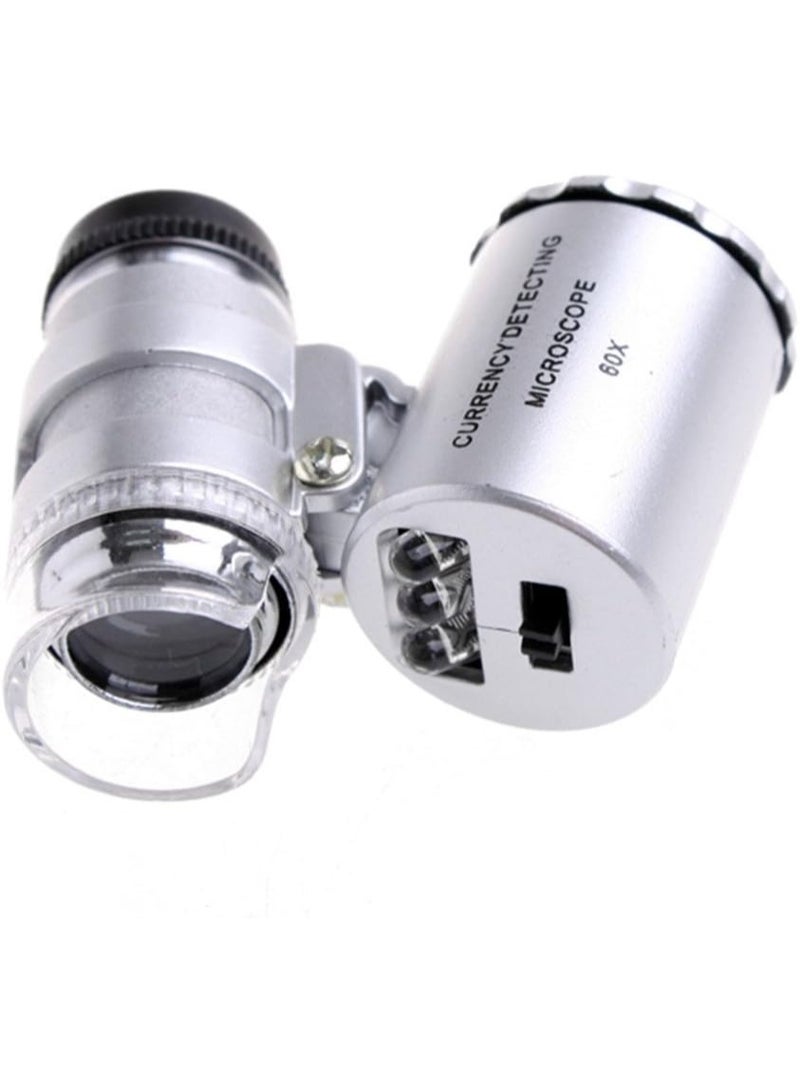 عدسه مكبره بقوه تكبير 60مره (تليسكوب) مع ضوء LED فوق البنفسجي - Image 1