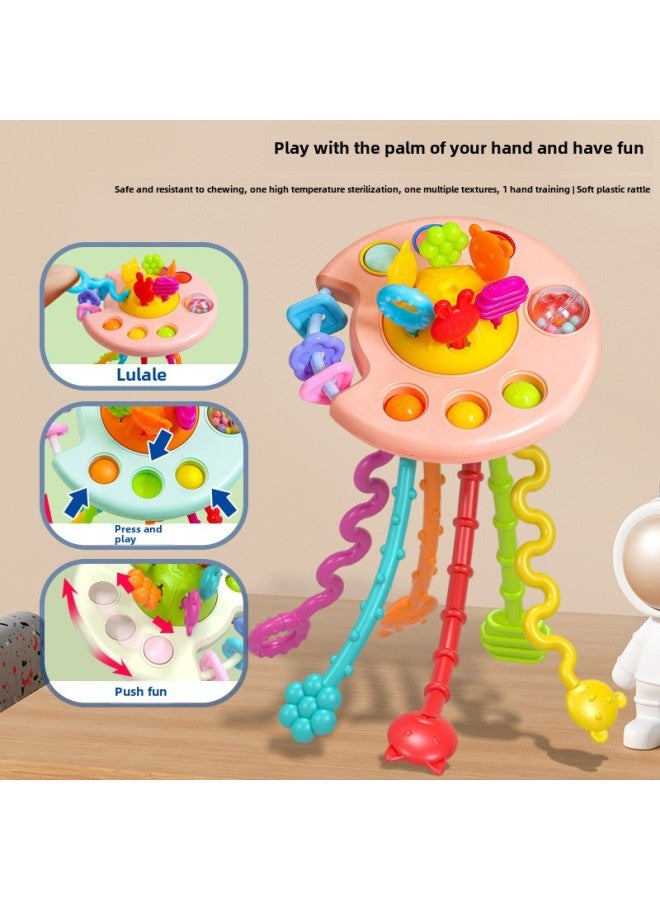 Baby Fun Pumping Toys Early Education Baby Can Bite Enlightenment Lala Music Grip Training-Color:UFO Pumping-】-Specifications:Bags - Image 3