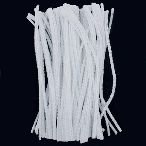 Pipe Cleaners Crafts, Pipe Cleaners 12 Inch Chenille Stem Fuzzy Sticks Crafts Supplies for Flowers Making, Arts and Crafts Home DIY (100pc) (White)