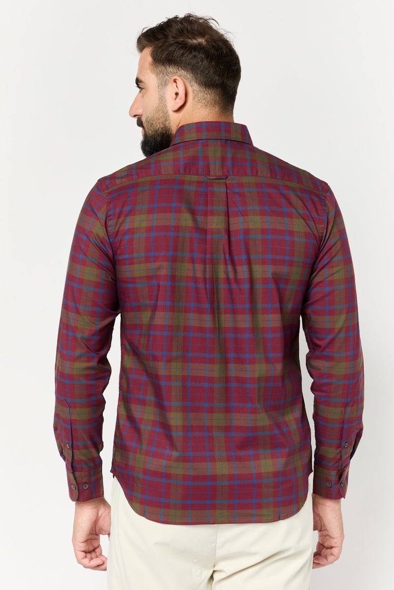La Martina Men Tailored Fit Long Sleeves Plaid Casual Shirt, Multicolor  - Image 4