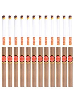 24 Pcs Fake Puff Cigarettes Fake Cigars For Prank, Joke,Novelty Smoking Gag (12 Cigarettes + 12 Cigars)