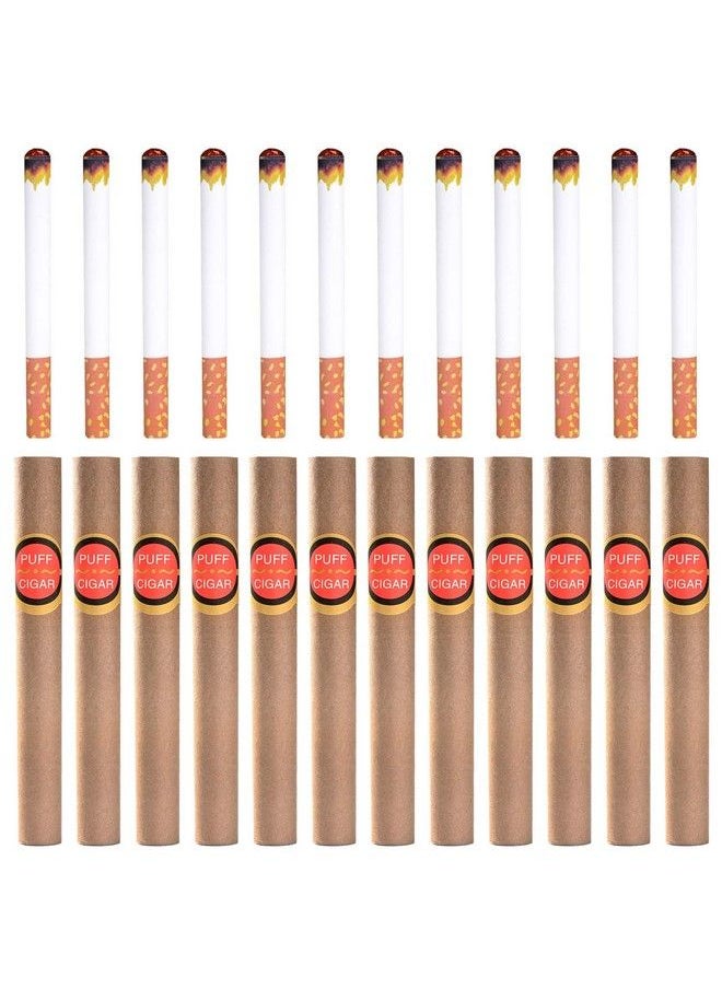 Generic - 24 Pcs Fake Puff Cigarettes Fake Cigars For Prank, Joke,Novelty Smoking Gag (12 Cigarettes + 12 Cigars) - Image 1