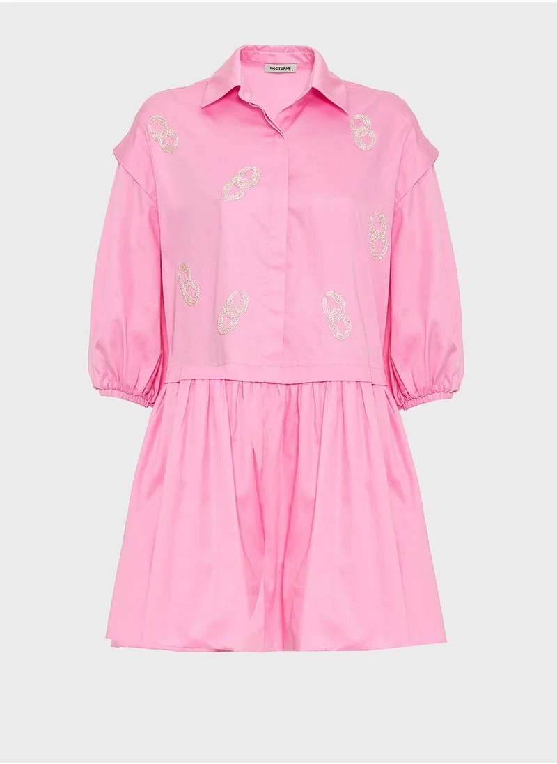 Nocturne Balloon Sleeve Shirt Dress