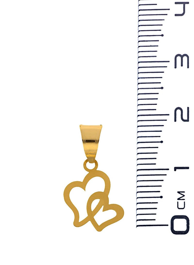 FK Jewellers Gold Twin Hearts Pendant 18KT - FKJPND18KU1056 - Image 2
