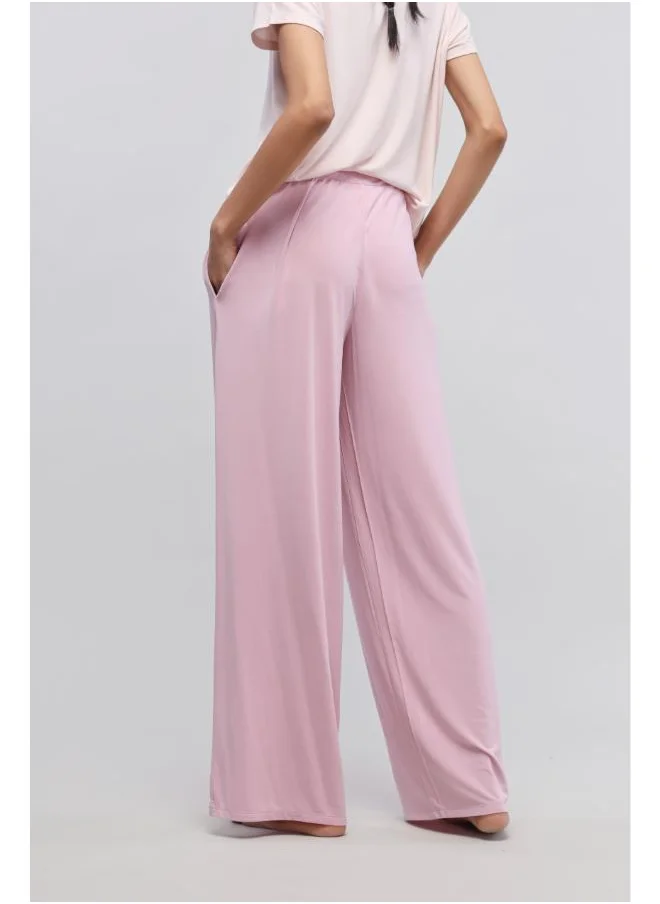 NeceSera Deep Pink Flared Pajama with Side Slits