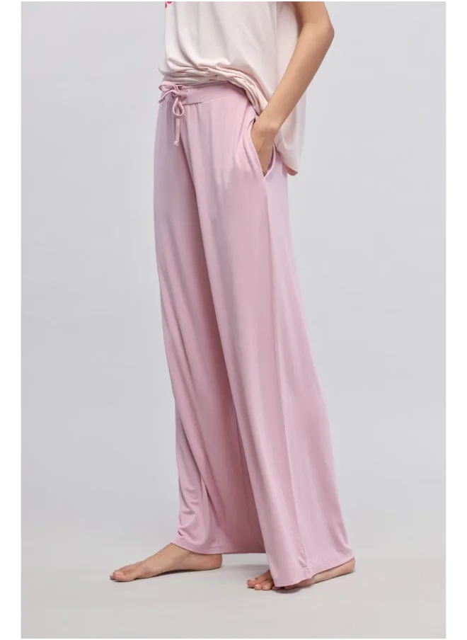 NeceSera Deep Pink Flared Pajama with Side Slits