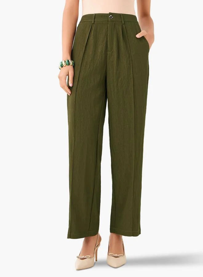 سبلاش فيڤ Wide-Leg Pleated Trousers