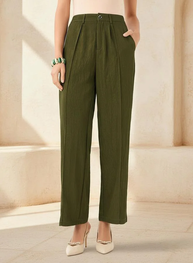 سبلاش فيڤ Wide-Leg Pleated Trousers