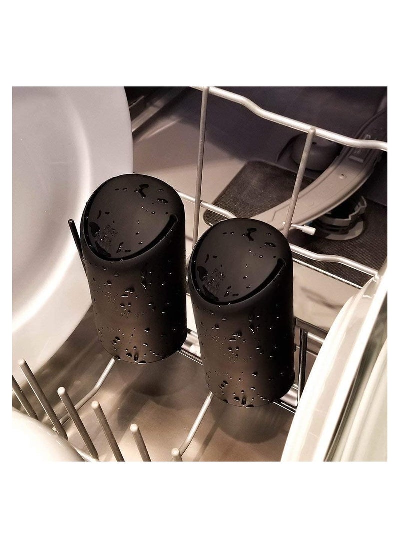 Car Trash Can with Lid Mini Silicone Auto Garbage Container Waterproof Leakproof Portable Vehicle Trash Dustbin Mini Garbage Bin for Automotive Car Home Office Kitchen