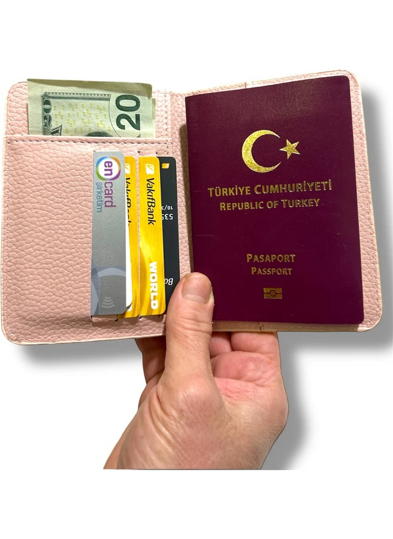 جيمبو Vegan Leather Passport Case with Credit Card Holder and Money Compartment Passport Case with Wallet