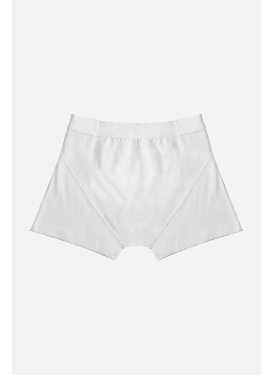إمبتوس Men's Cotton White Retro Boxers - Imp-Rbxr-B