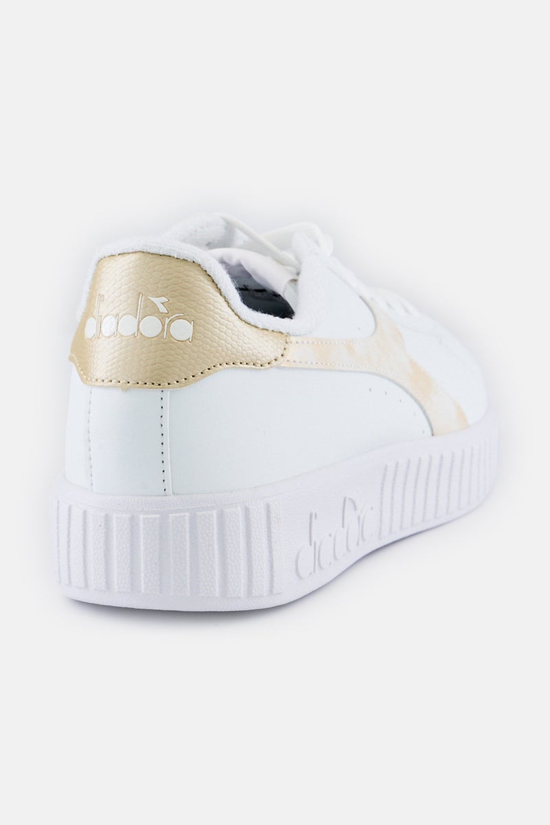 DIADORA Kids Girl Brand Logo Lace Up Outdoor Shoes White - Image 3