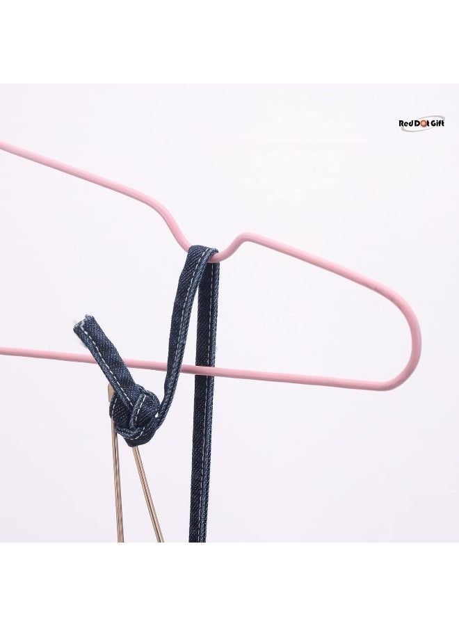 Red Dot Gift® 30-Pack Metal Hangers Shirt Hangers Wire Hangers 40cm Strong Anti-Slip Hangers Space Saving Rubber Coated Hangers Heavy Duty Hangers - Image 5