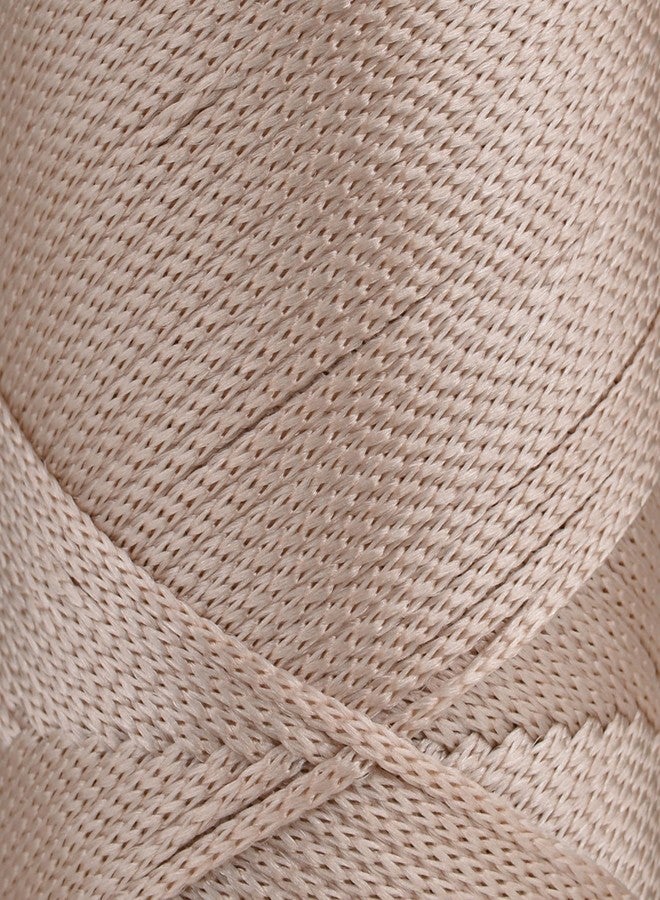 S SENSY Sensy Premium 2mm 251 Yards Polyester Rope - 100% Polypropylene Macrame Cord for Crochet Bag, Thread Gift for Knitter (Latte) - Image 2