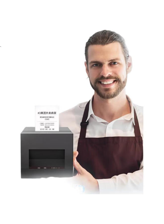 Deli طابعة إيصالات حرارية دلي 58 مم لمدفوعات جدي، كاشير، تجارة التجزئة، تقديم الطعام، ميتوان، إليم، استلام الطلبات التلقائي، اتصال USB بلوتوث، صوت DL-5801YW - Image 2