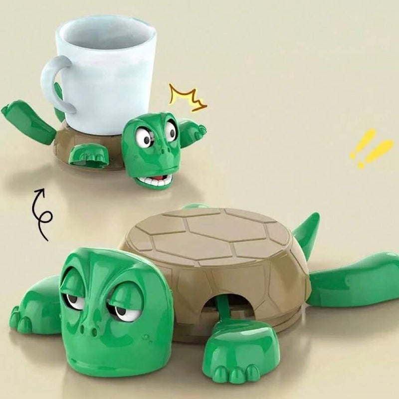 Shein 1 Set Interesting Turtle Shaped Heat Insulation Cup Coasters, Eye-Catching Decorative Items, Creative Stress Relief Desktop Decor, Cute Cartoon Heat Insulation Cup Mats, Suitable For Tea Room, Home Decor, Office Reception - Size Pink+Green - Image 3