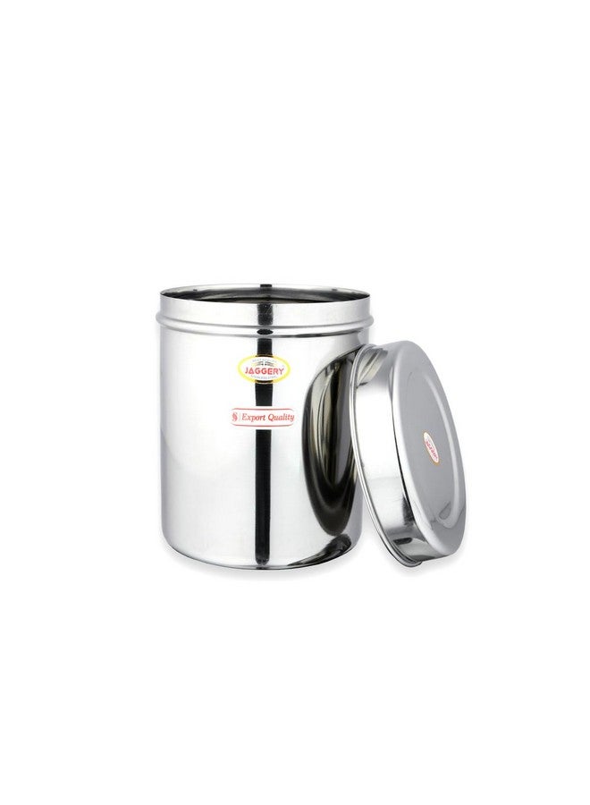 JAGGERY® Stainless Steel Tall Container, Ubha Dabba (Set of 6) (Dia_12 cm, Height 14.5 cm, Capacity_1 Litre) - Image 5