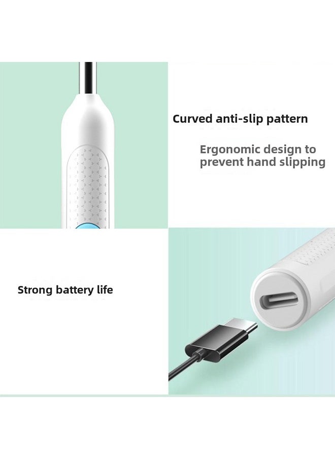 Generic - White Smart Ear Wax Remover with Temperature Control – Visual Otoscope Ear Cleaner with Camera, Wireless for iOS Android, Gentle Silicone Tips for Safe Ear Cleaning - Image 1