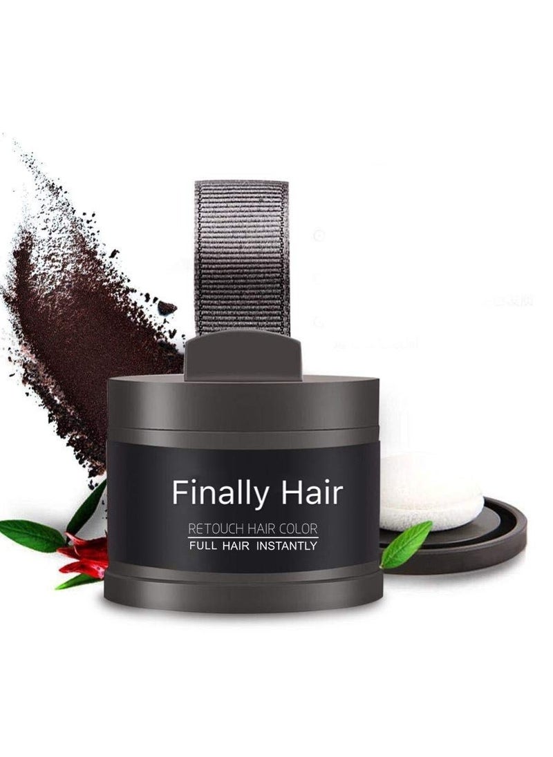 Finally Hair Finally Hair Fiber Concealer - Waterproof Black Hair Loss Solution, Hairline Creator, Eyebrow Enhancer & Beard Filler with Dab-on Shadow Powder  - Image 2