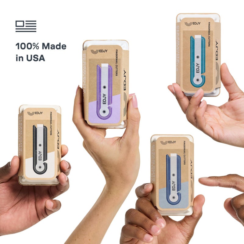 EDJY Fingernail Cutter - Precision Stainless Steel Nail Cutter for Fingernails | Sharp Blade, Ergonomic Design, Durable & Rust-Resistant | Ideal for Men and Women | Multi Color | 4-Pack - Image 5