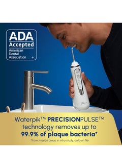 Waterpik Waterpik Cordless Advanced 2.0 Water Flosser For Teeth, Gums, Braces, Dental Care With Travel Bag and 4 Tips, ADA Accepted, Rechargeable, Portable, and Waterproof, White WP-580, Packaging May Vary  - Image 3